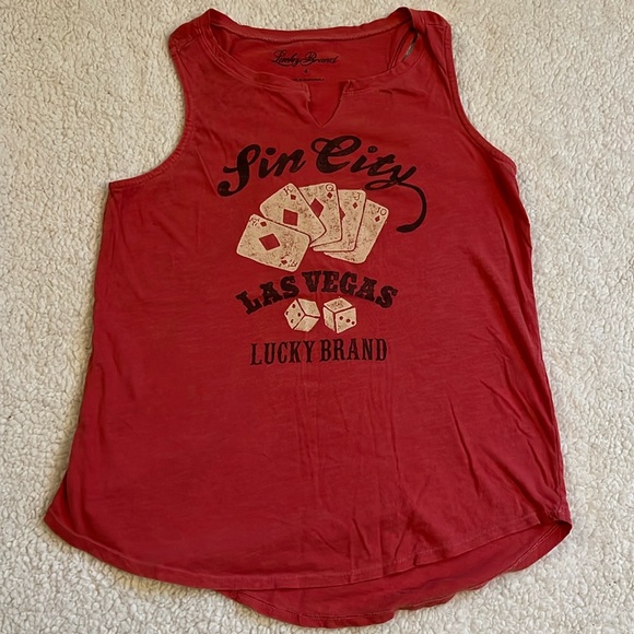 2 Lucky Brand small graphic tank-tops - Picture 2 of 5